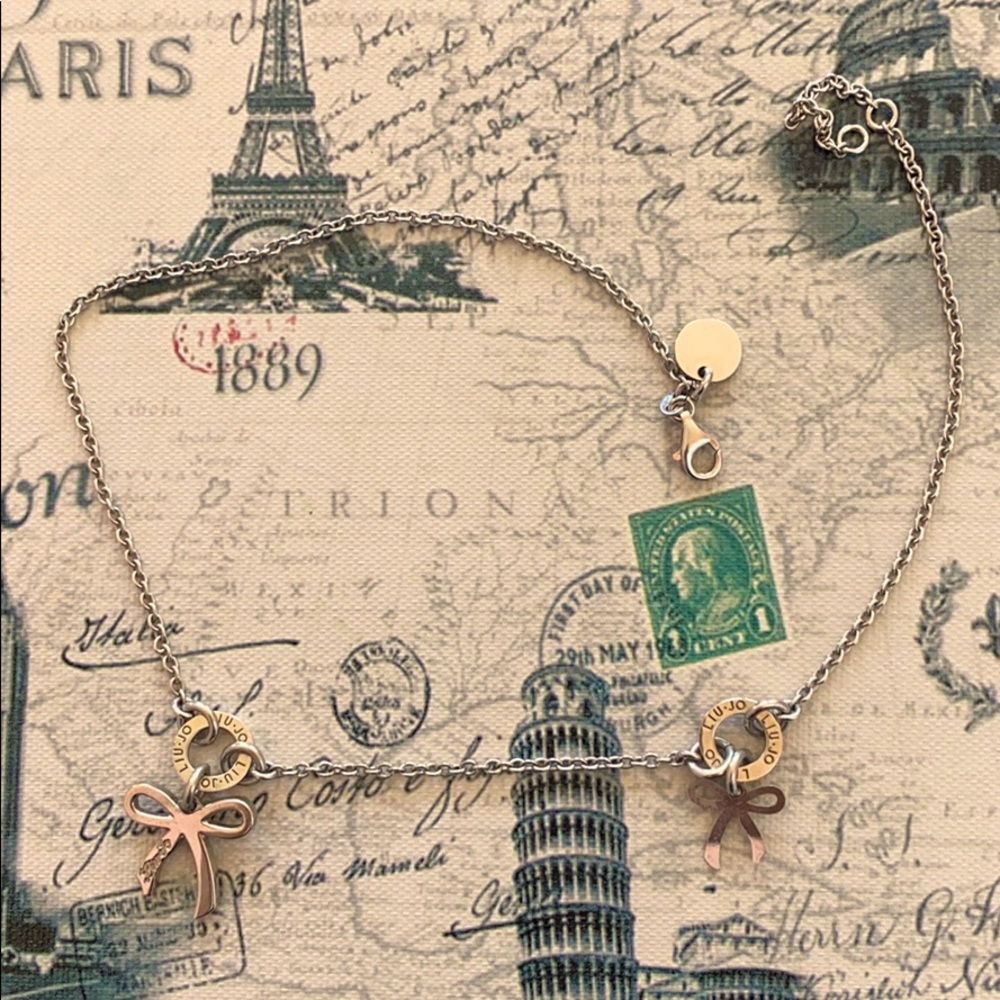 Liu Jo Silver bow necklace